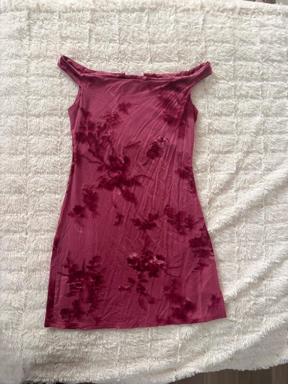 Reformation Off-the-Shoulder Pink Floral Mini Dress - Picture 2 of 2